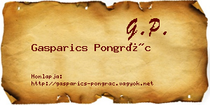 Gasparics Pongrác névjegykártya